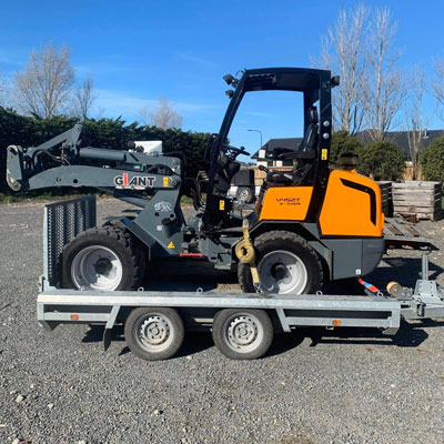 oamaru bucket, fork loader hire